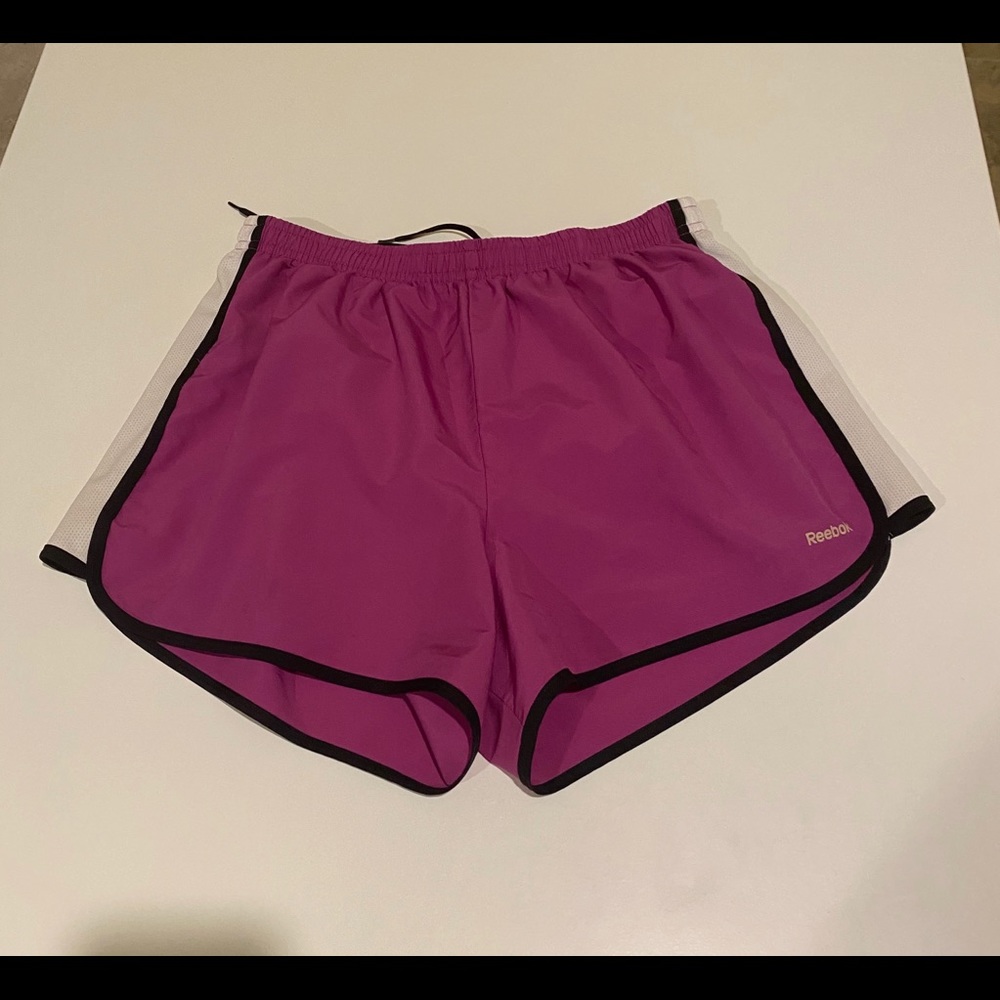 Purple Reebok athletic shorts women